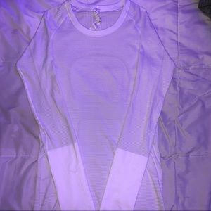 White Lululemon Swiftly Top